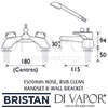 Bristan Jute Pillar Bath Shower Mixer Dimensions